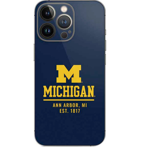 University of Michigan Ann Arbor Est 1817 iPhone 14 Pro Skin